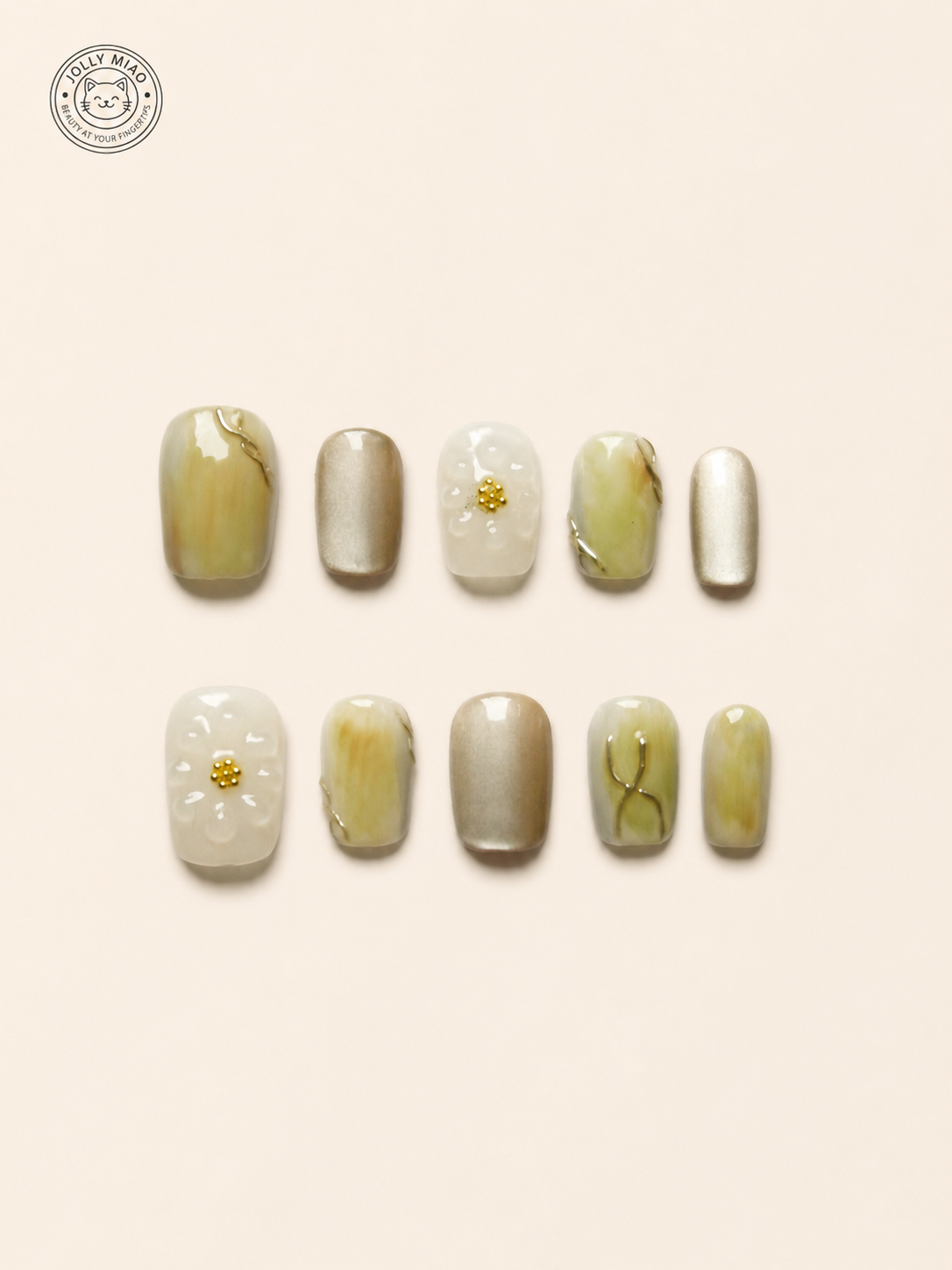 Japanese Blossom | Short Square Press-On Nails