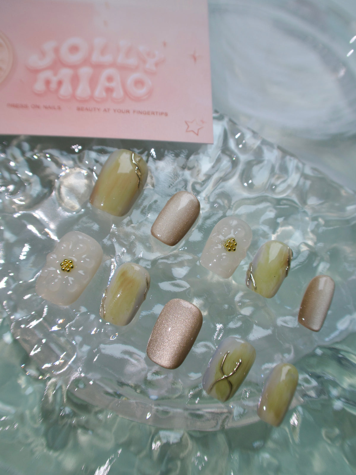 Japanese Blossom | Short Square Press-On Nails